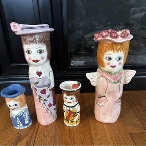 Bella Casa by Susan Paley vase set of 4, Lauren, Jade, Meg & Grace